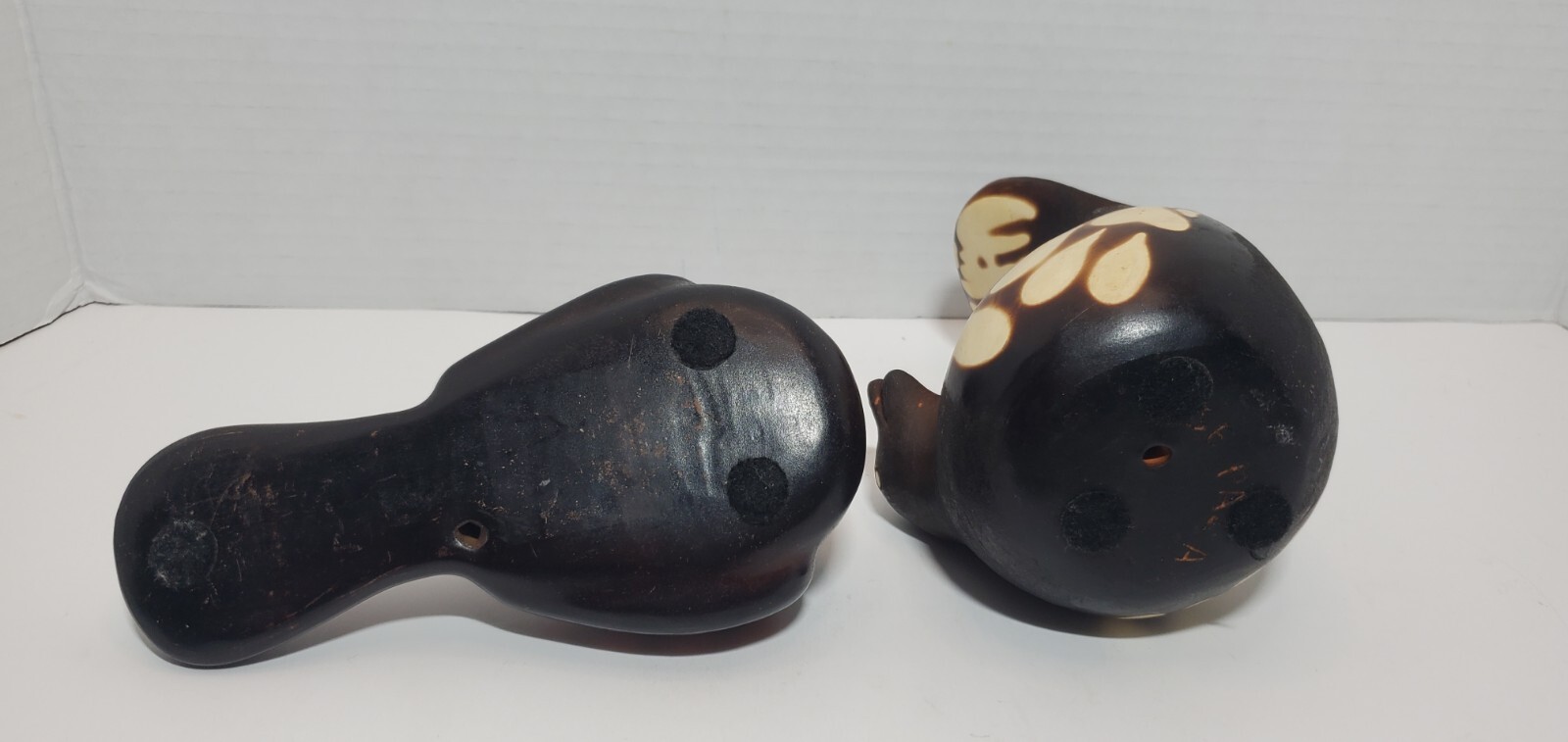 Vtg 2 Primitivo GARCIA Art Pottery Birds Peruvian Partridge Sculpture Figurines