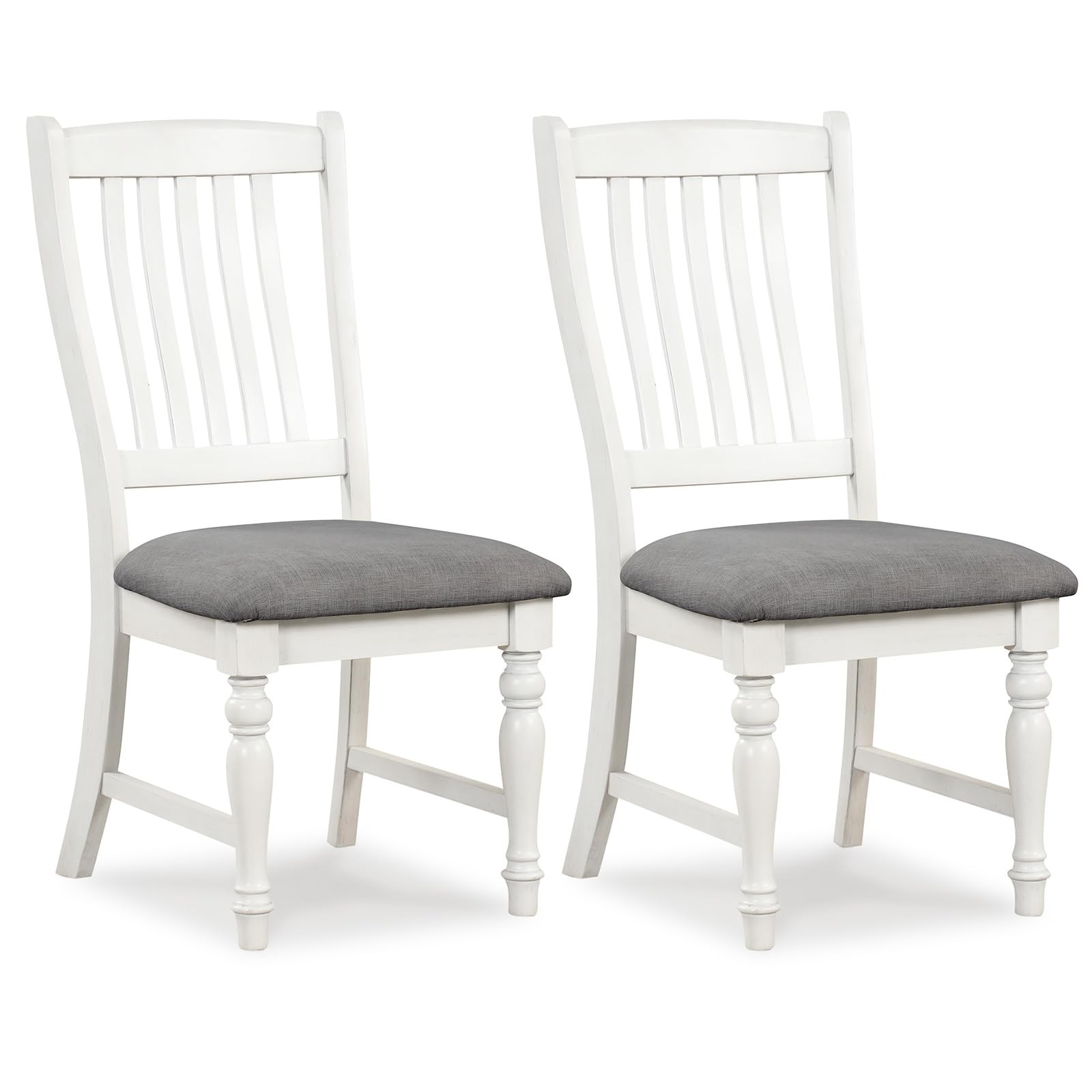 Giantex Wood Dining Chairs Set 20 inches x 24.5 x 39.5 inches, White