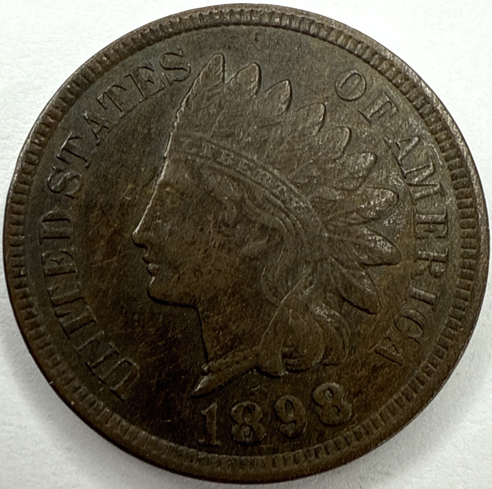 1898 Indian Head Cent Exact Coin Imaged #IND2054