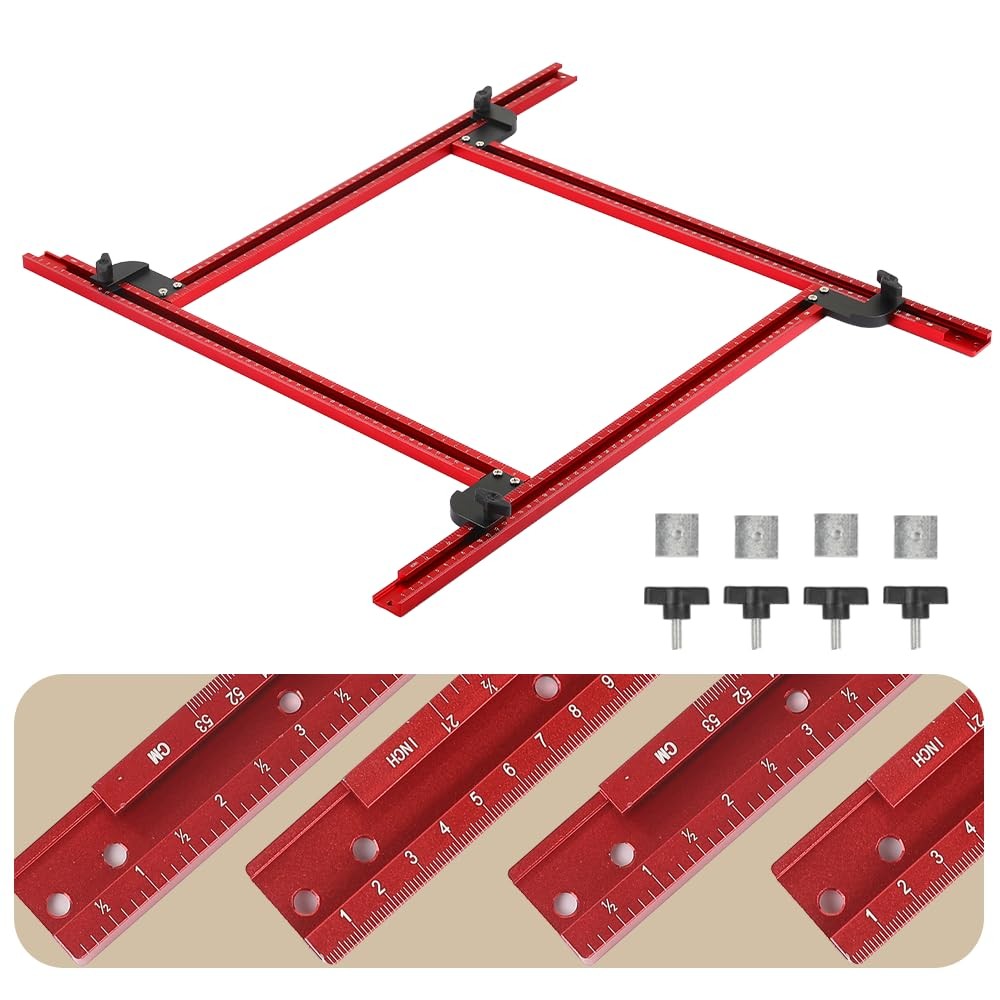 Juice Groove Router Jig for Cutting Board Working Area 23.6 x 23.6 inch Adjus...