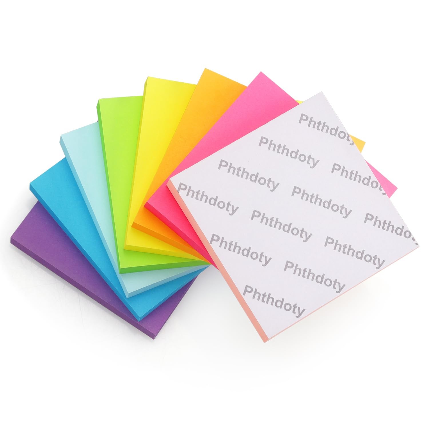 Phthdoty 8 Pads Pop Up Sticky Notes 3x3 Refills Bright Colors Self-Stick Notes P