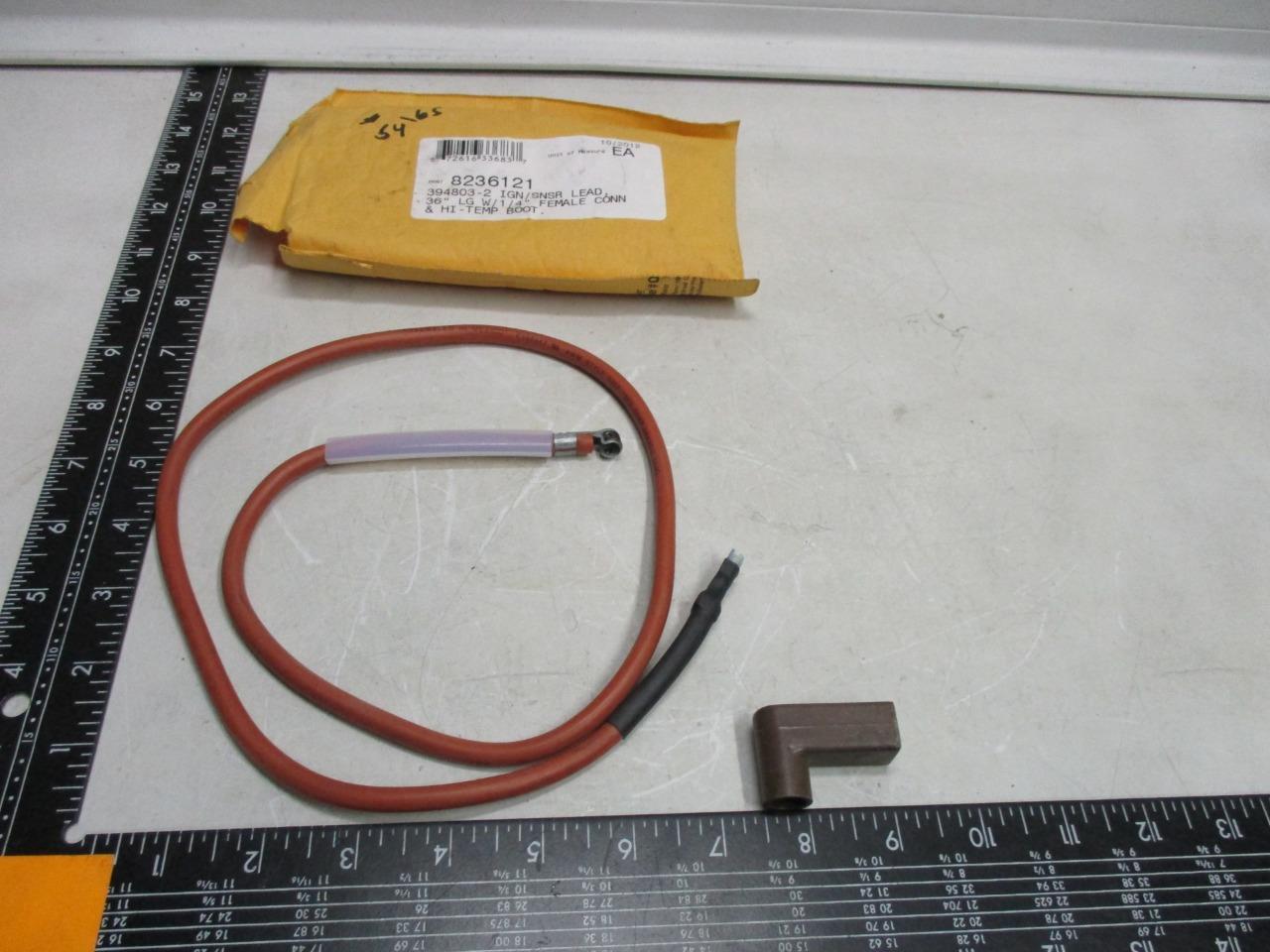 394803-2 IGN/SNSR Lead 36" LF W/1/4" Female Conn & High Temp Boot 8236121 - NEW