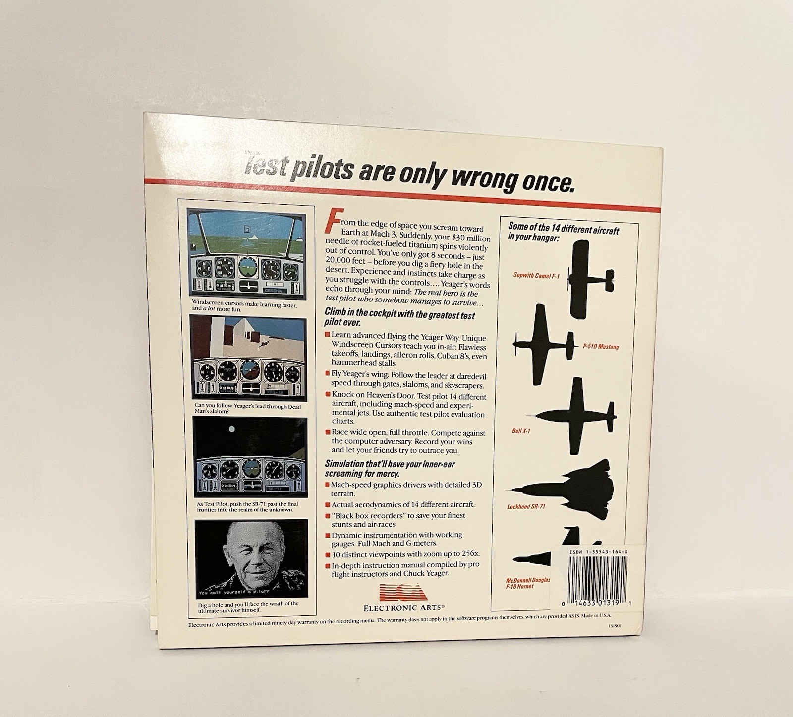 Chuck Yeager's Advanced Flight Trainer EA Commodore 64 Vintage NO DISK