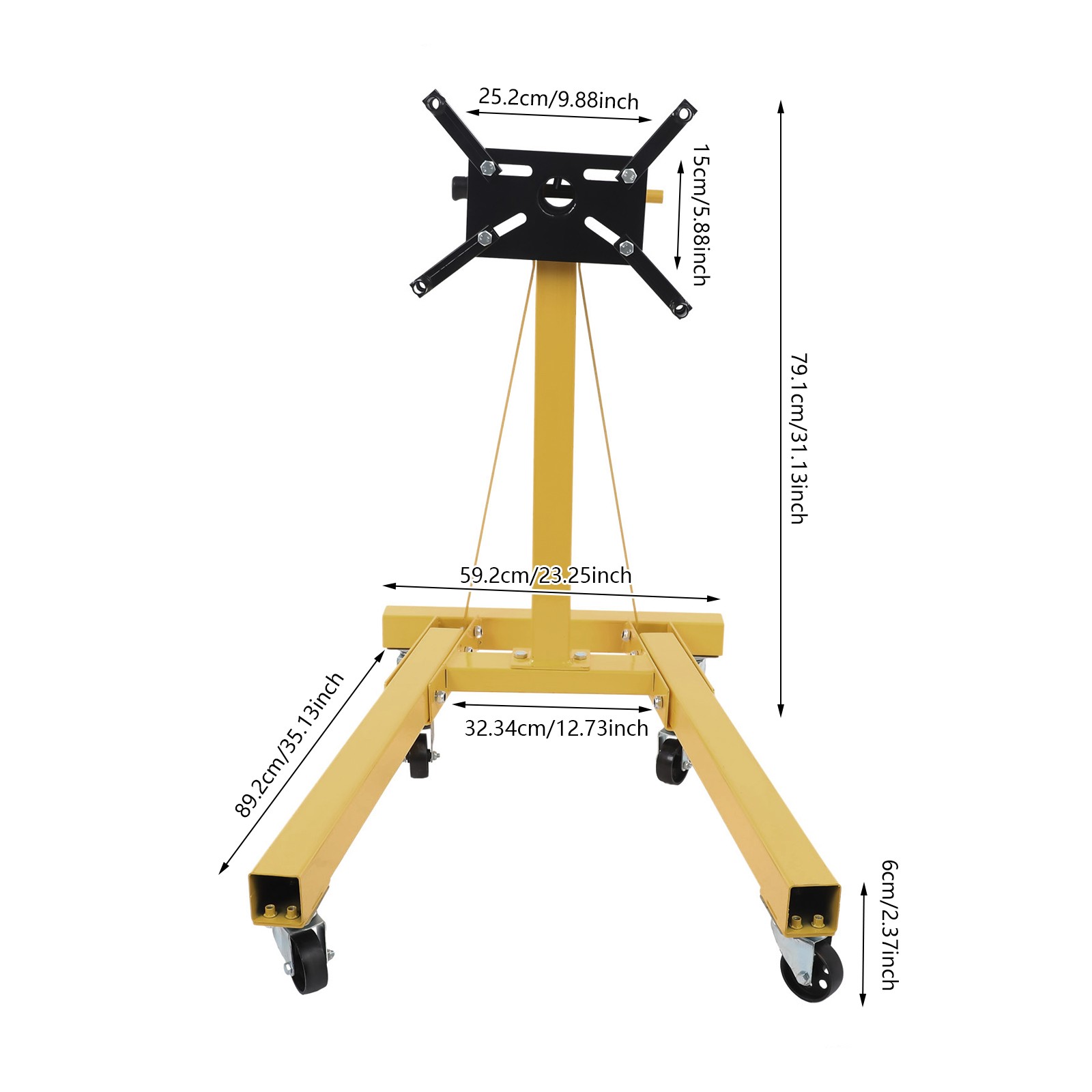 2000 lbs Folding Engine Stand Foldable 360° Rotating Engine Holder Heavy Duty