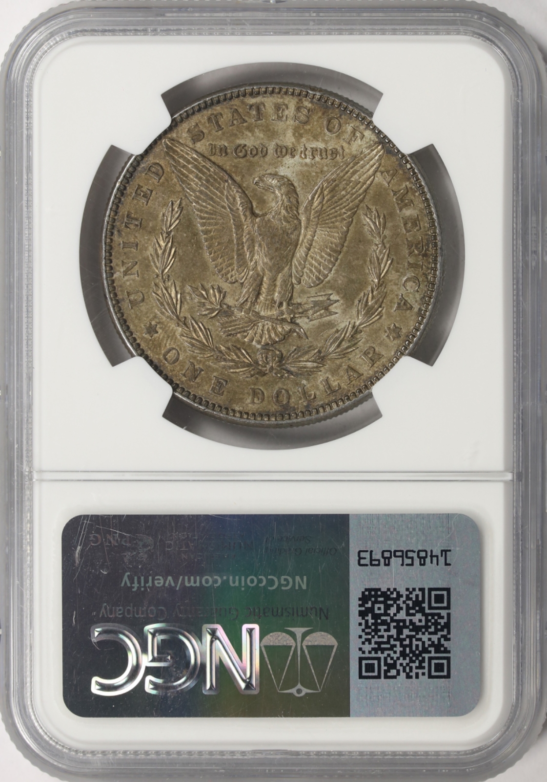 1887 Morgan Silver Dollar $1 NGC MS62 Toned