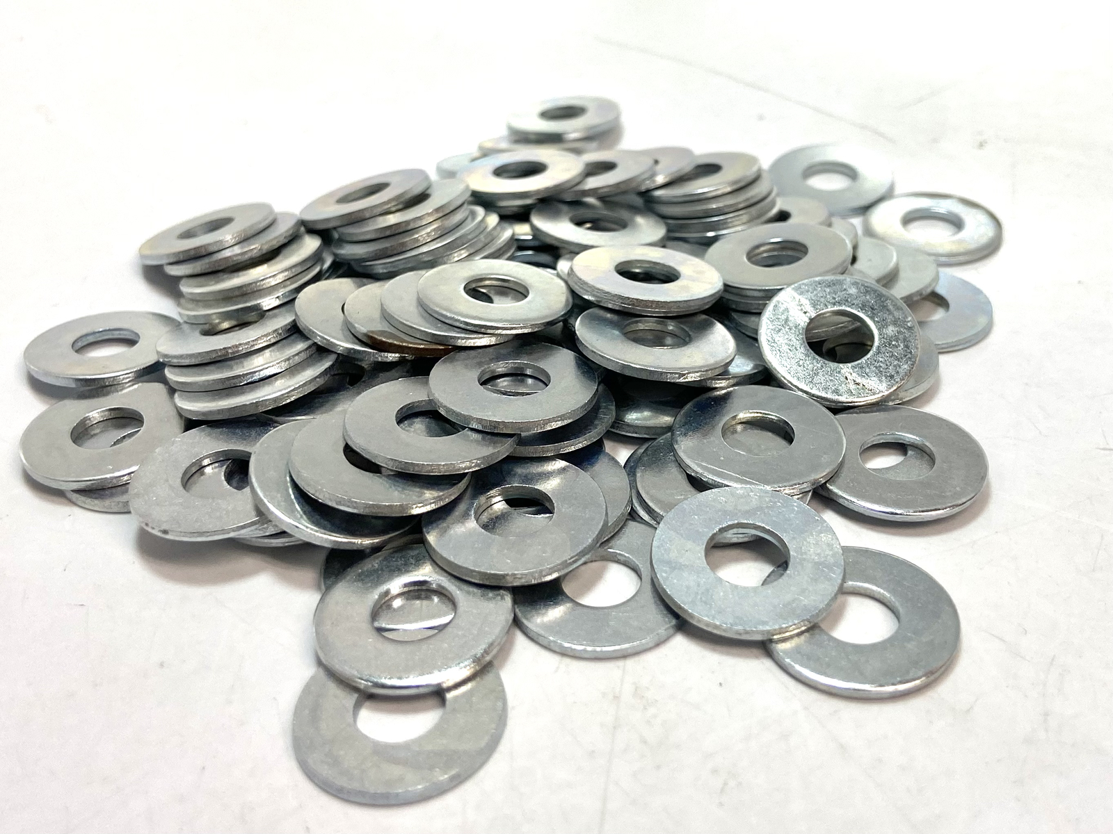 1/4 Flat Washers USS Zinc Steel 9 ounce