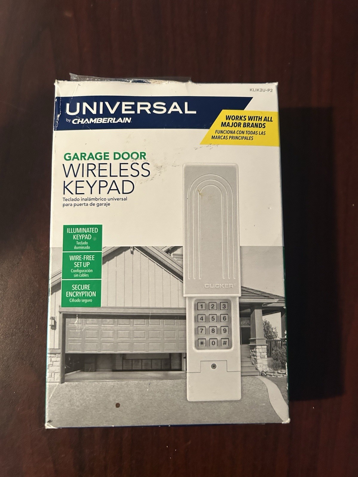 Universal by Chamberlain KLIK2U-P2 Garage Door Keyless Wireless Keypad Opener