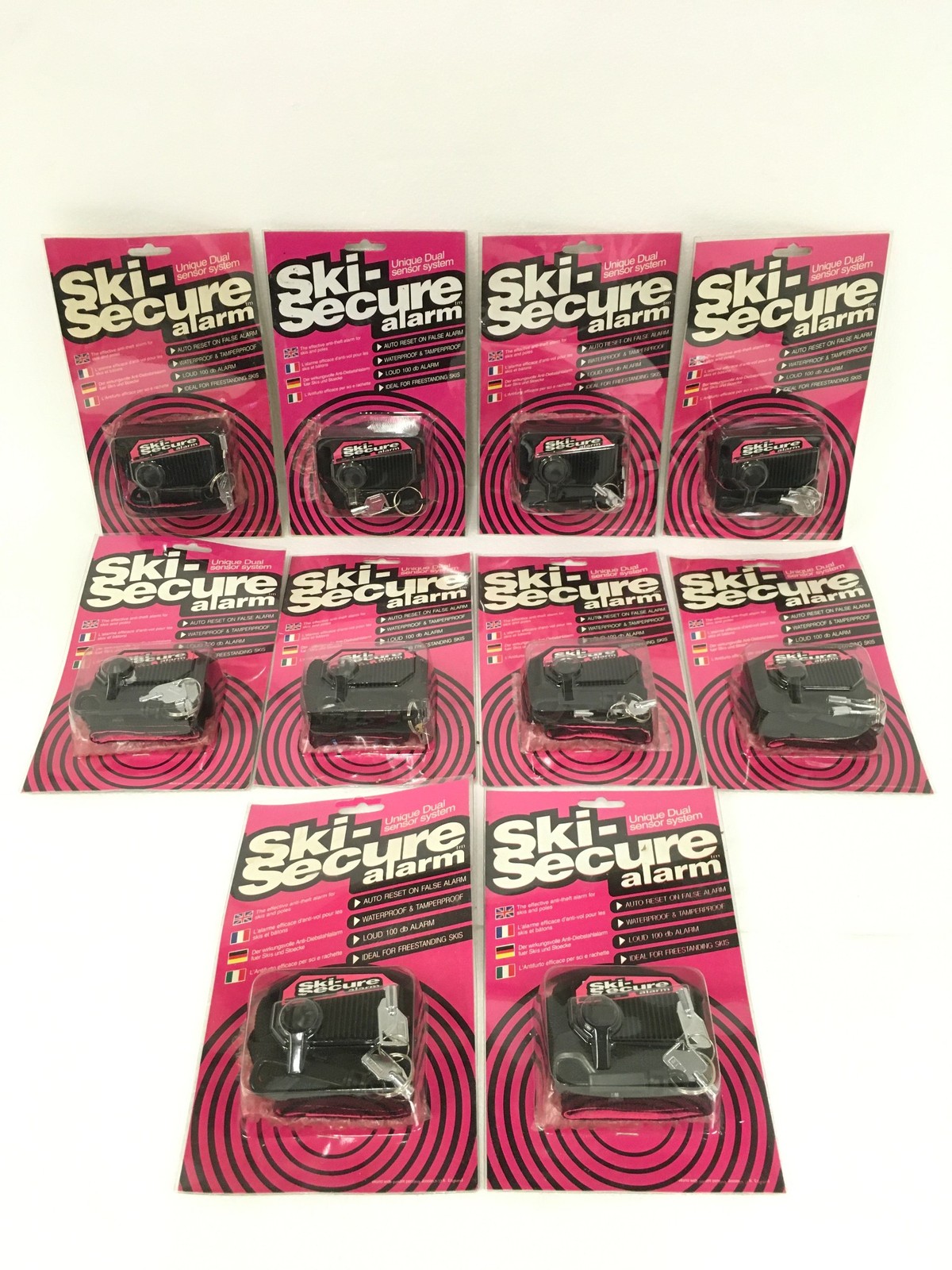 Lot of 10 NEW Ski-Secure Alarm Anti-Theft Ski Alarm Waterproof FREE SHIPPING