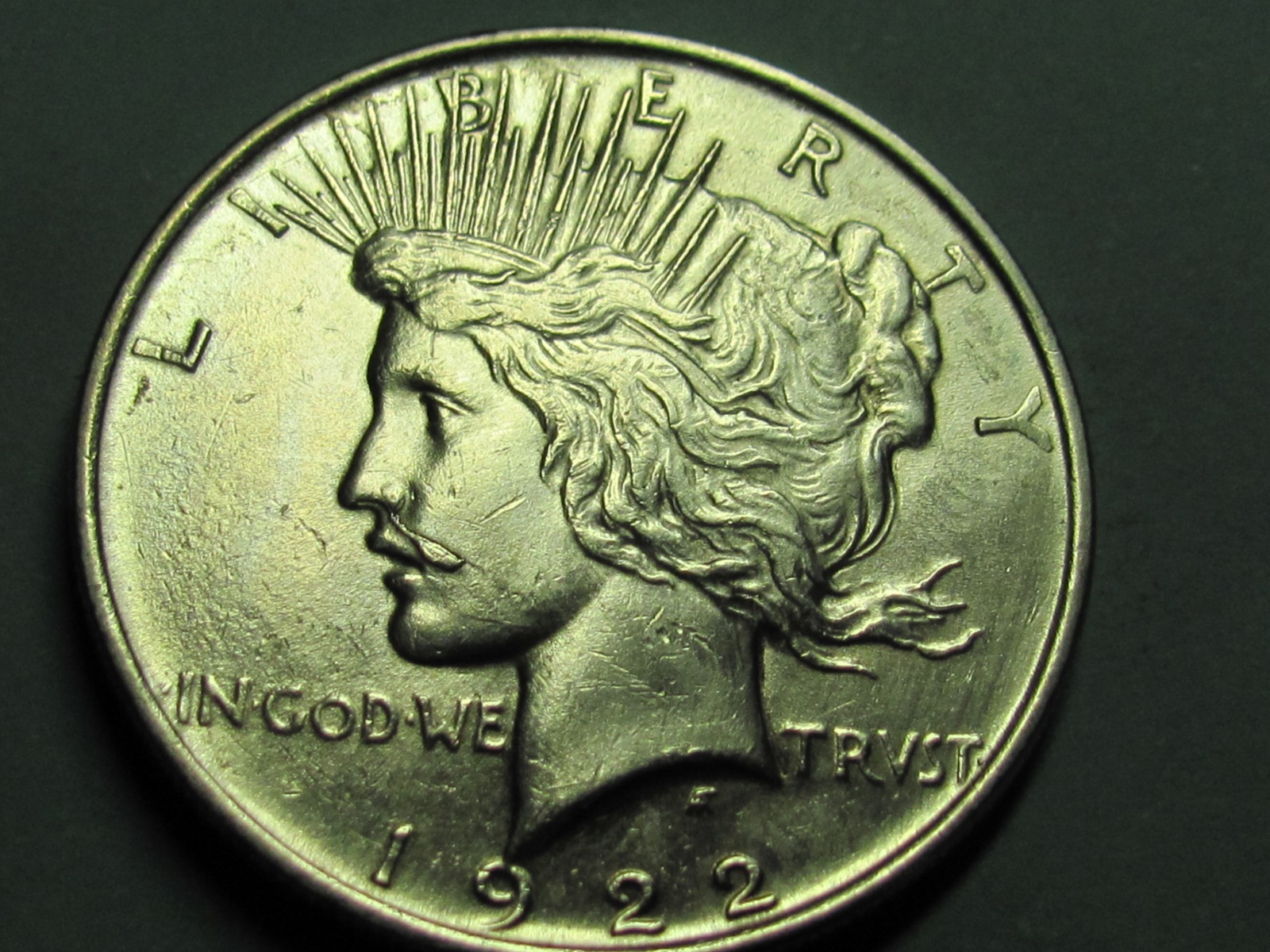 1922 PEACE  DOLLAR  NICE HIGH GRADE AU VAM 12-A MUSTACHE