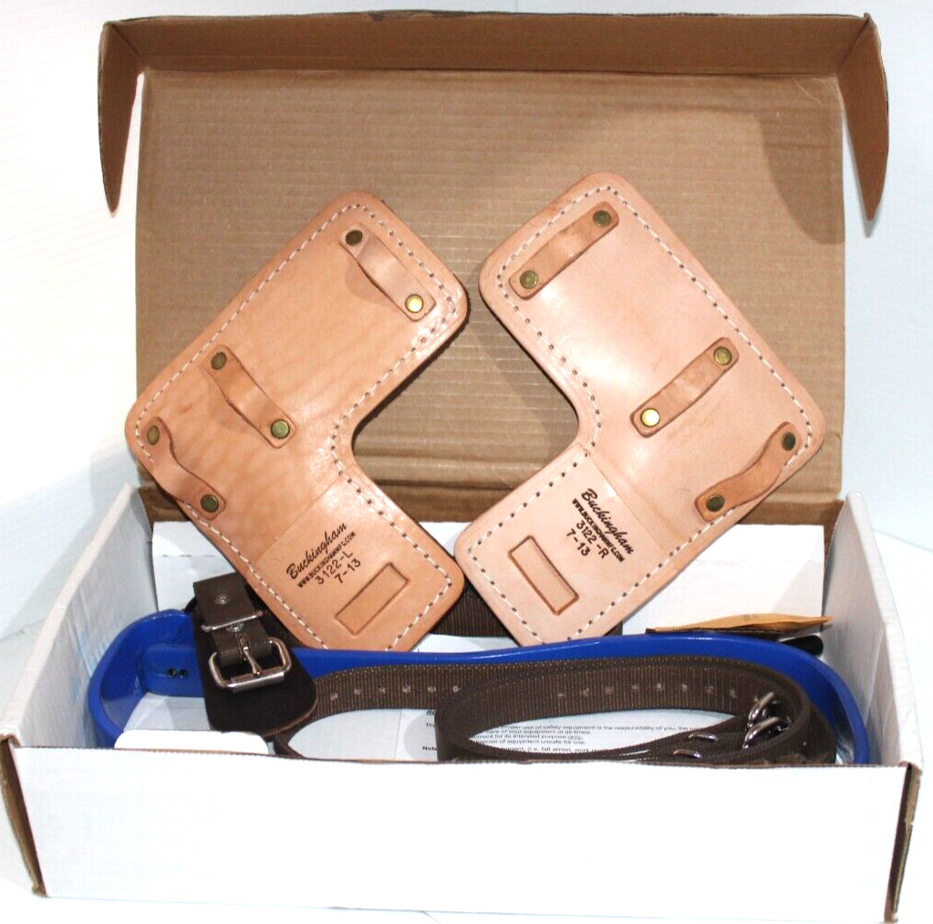 ⭐NEW IN BOX⭐ Buckingham SB94059A Steel Pole Climbers Set   🔴USA🔵