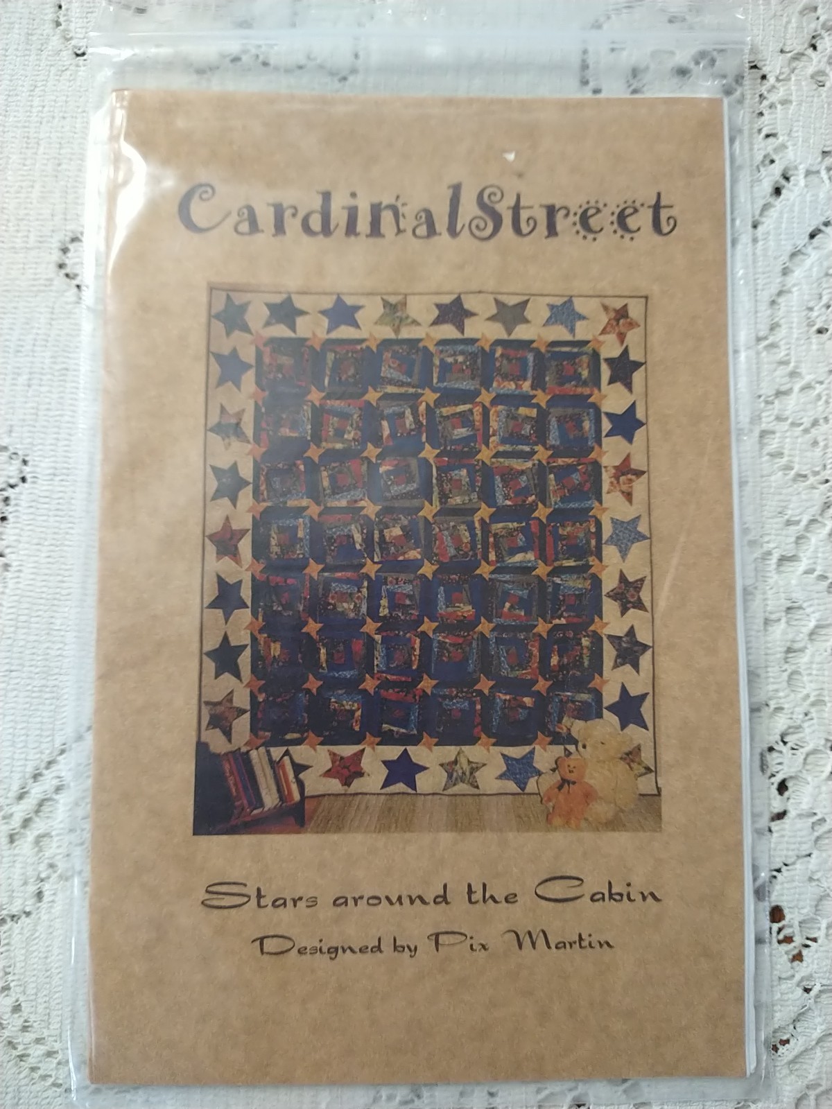 "Stars Around the Cabin" Quilt Pattern by Cardinal Street 80" x 102"