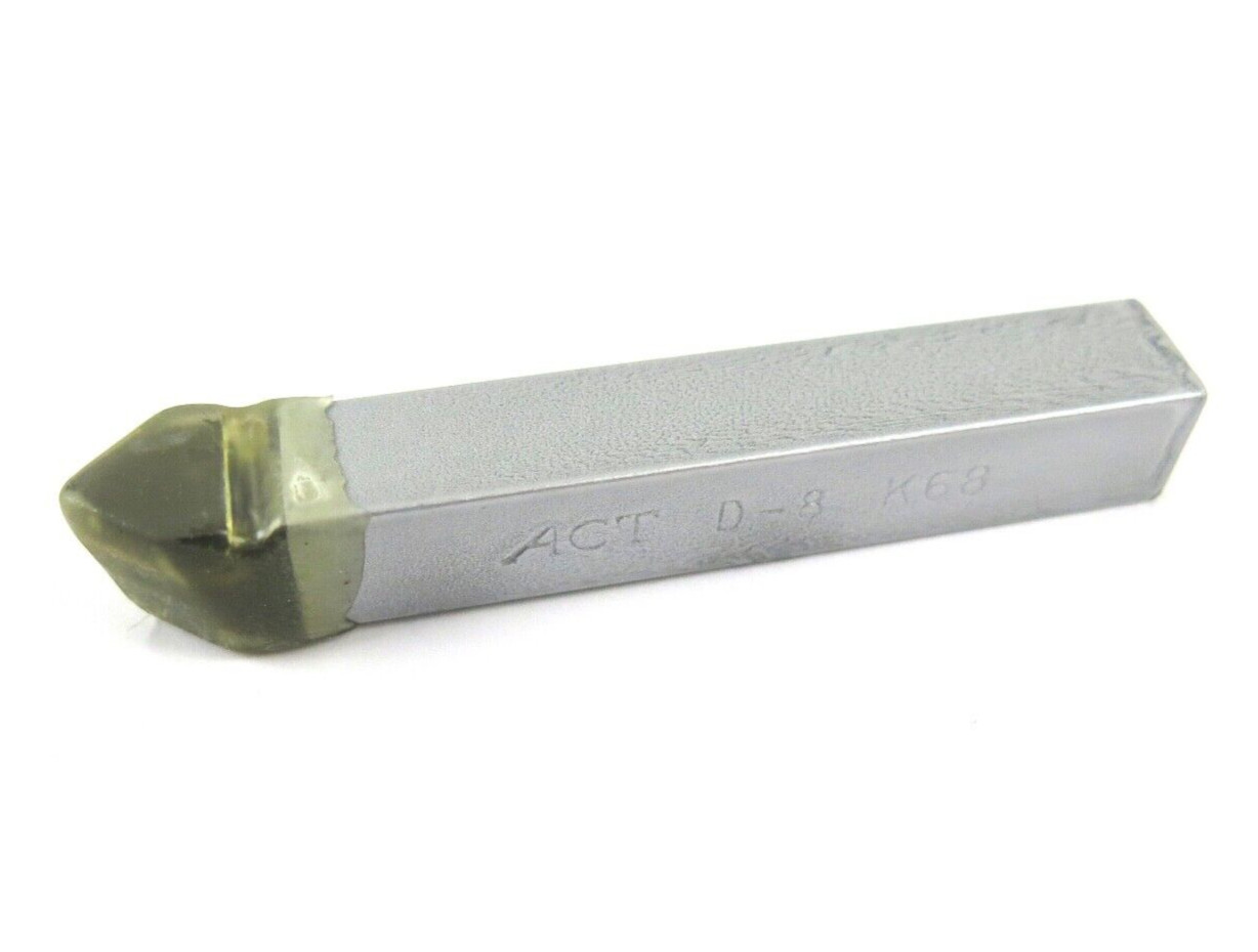 1pc ACT D-8 K68 Grade Carbide Brazed Lathe Tool Bit 80° Point 1/2" Shank