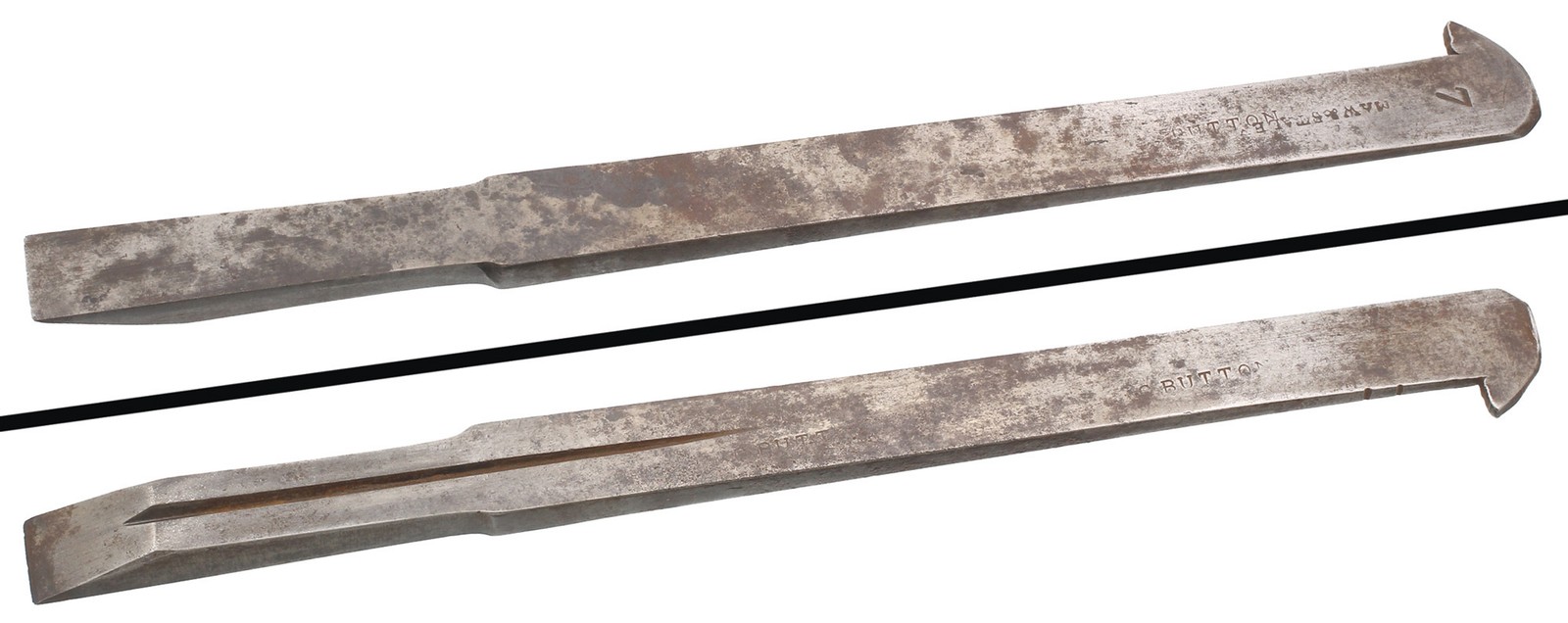 Clean & Usable Maw & Staley, Sheffield 1/2" Plow Plane Iron - mjdtoolparts