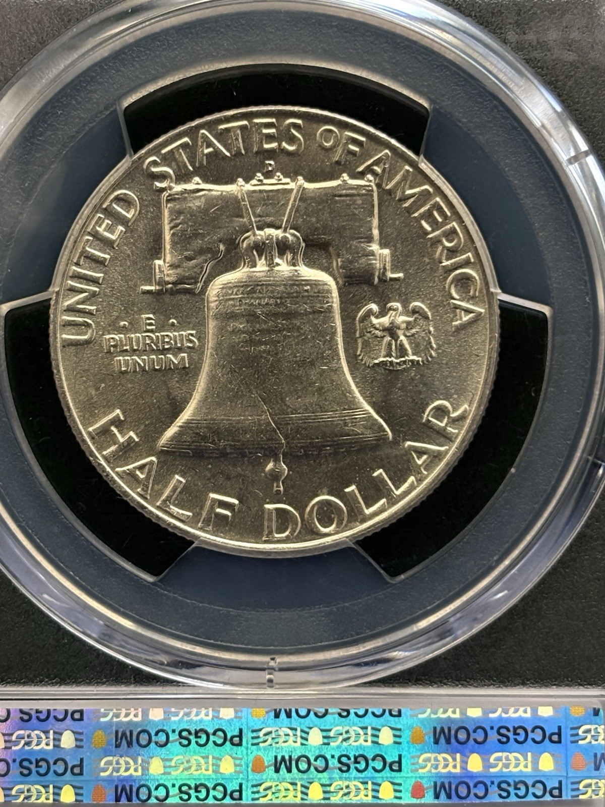 1957 D 50C Franklin Half Dollar PCGS MS62 FBL