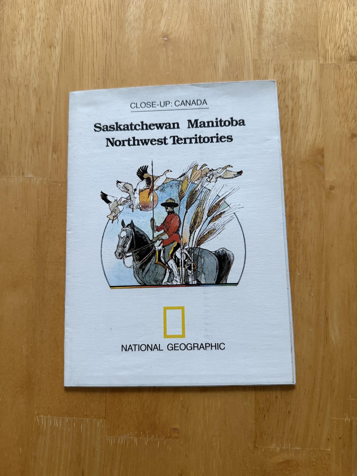 Vintage 1979 National Geographic Close-Up Canada Map Saskatchewan Manitoba NWT