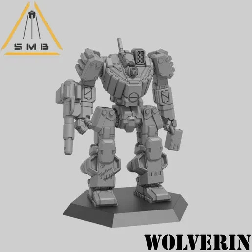 Battletech Compatible WOLVERIN (WVR-6R) Proxy 3d Print By SirMortimerBombito