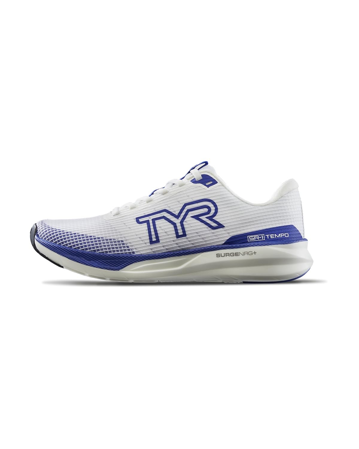 TYR Unisex SR-1 Tempo Running Athletic Shoes, White/Blue, 6