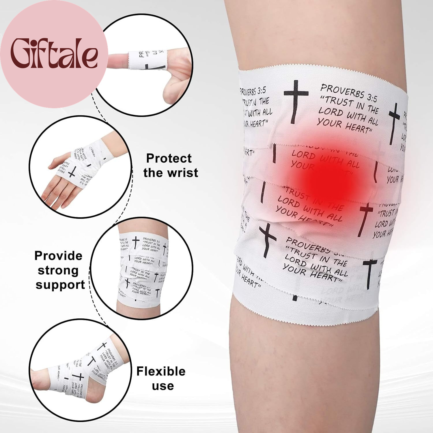 2 Pcs Christian Cross Athletic Tape Sports Tape Christian Easter Gift 2In X 23Ft