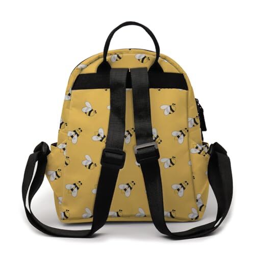 Mini Backpack for Women - Cute Print Small Backpack Purse with Ample Bee