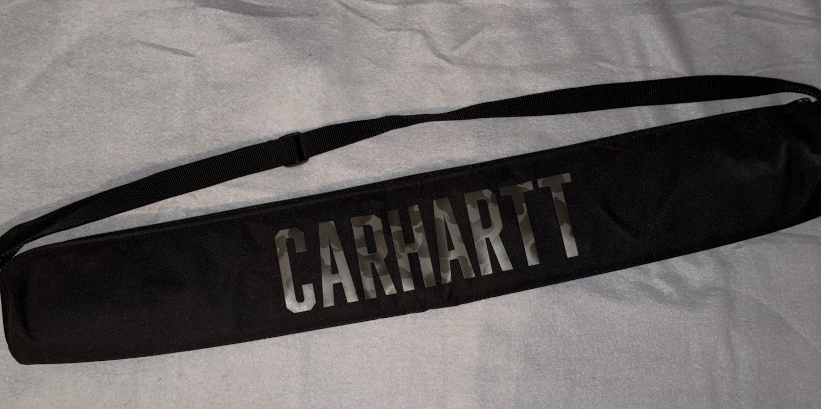 Carhartt 6-Pack Can Beverage Cooler Shoulder Strap Holder Camo & Black Canvas
