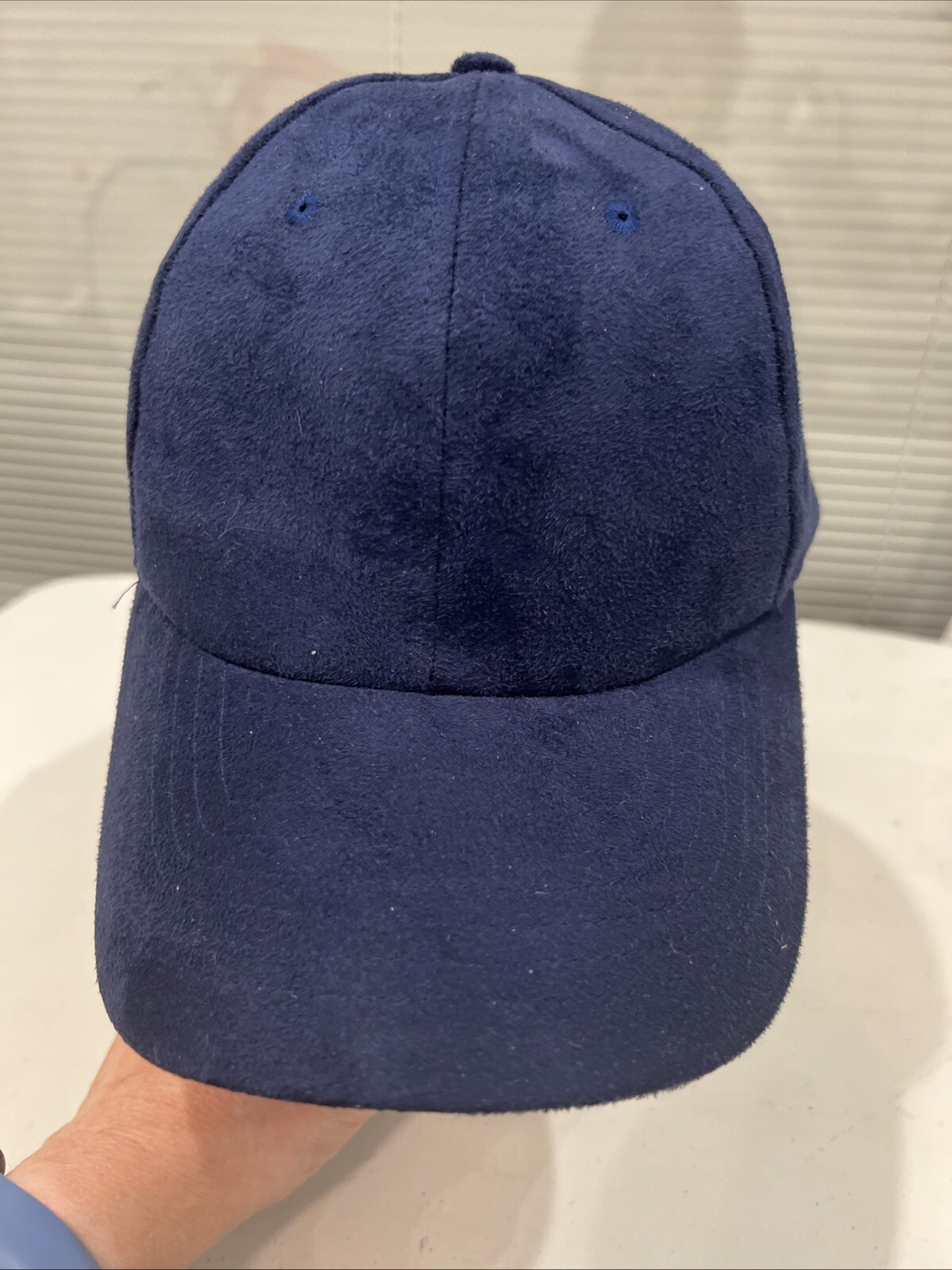 Navy Brushed Polyester Hat Cap Unbranded EUC