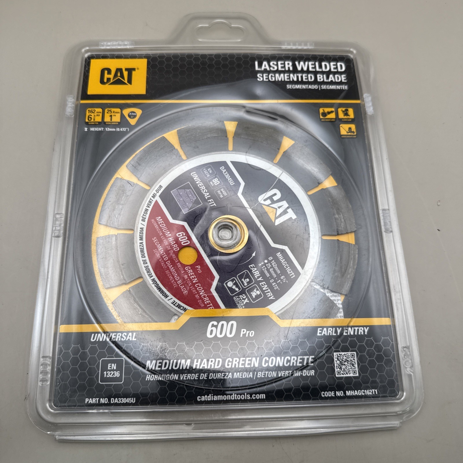 CAT MHAGC Segmented Rim Early Entry Diamond Blade 600 Pro 6 3/8″ OEM #DA33045U