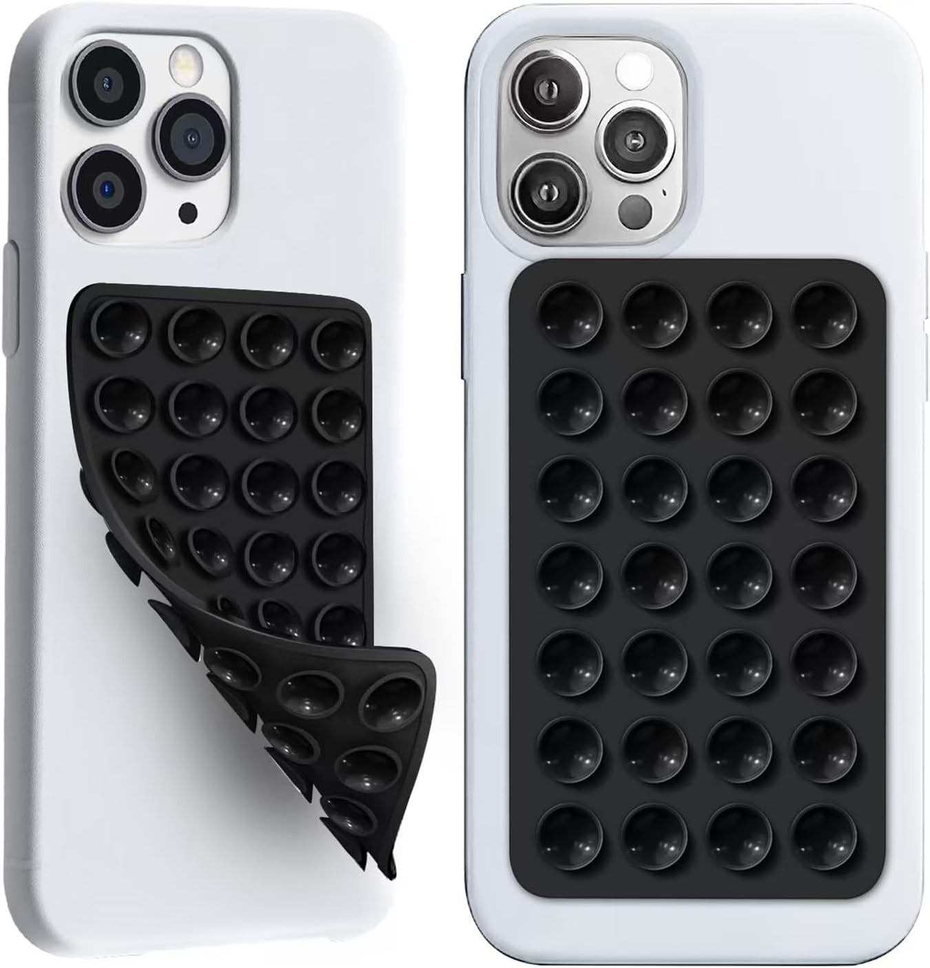 2 Pack Silicone Octo Cup Buddy Sticky Grip Holder for Cellphone, Black