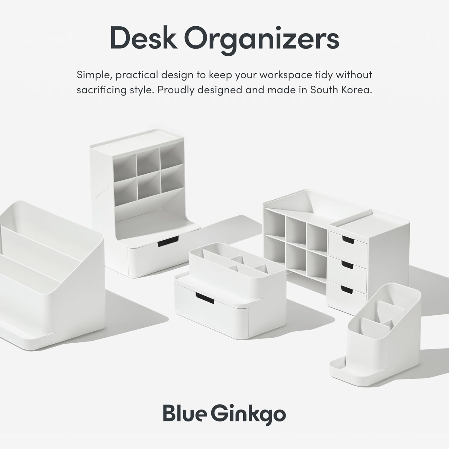 Portable Desk Organizer – Compact 3 Compartment, Half-Drawer Storage – Pen Holde
