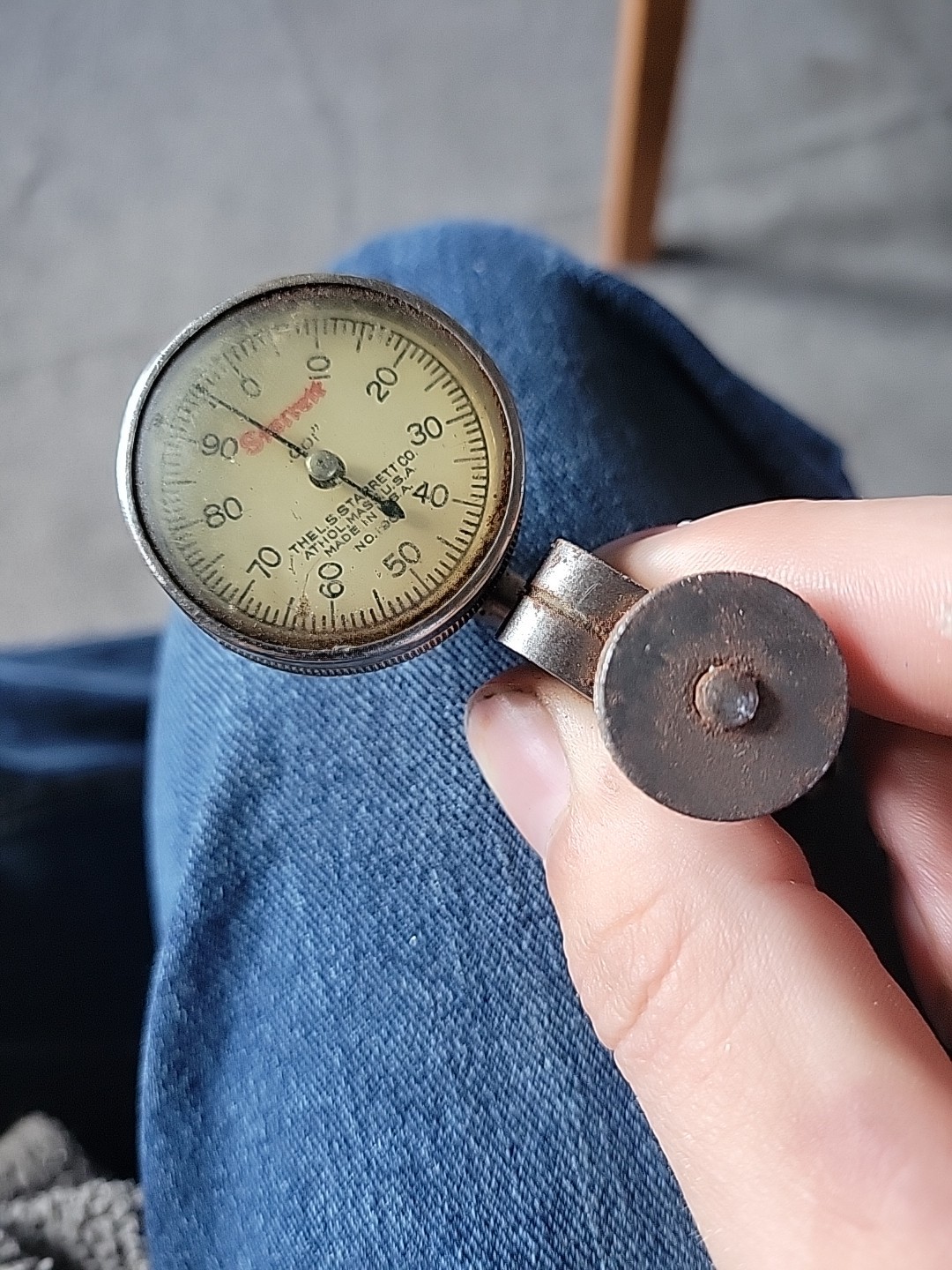vintage Starrett No. 101 dial indicator.