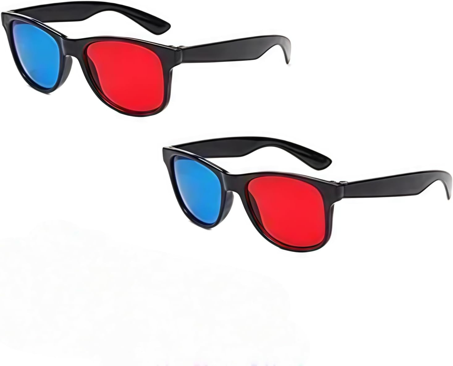 2Pcs Red and Blue 3D Glasses Universal TV Movie Dimensional Video Frame 3D Glass