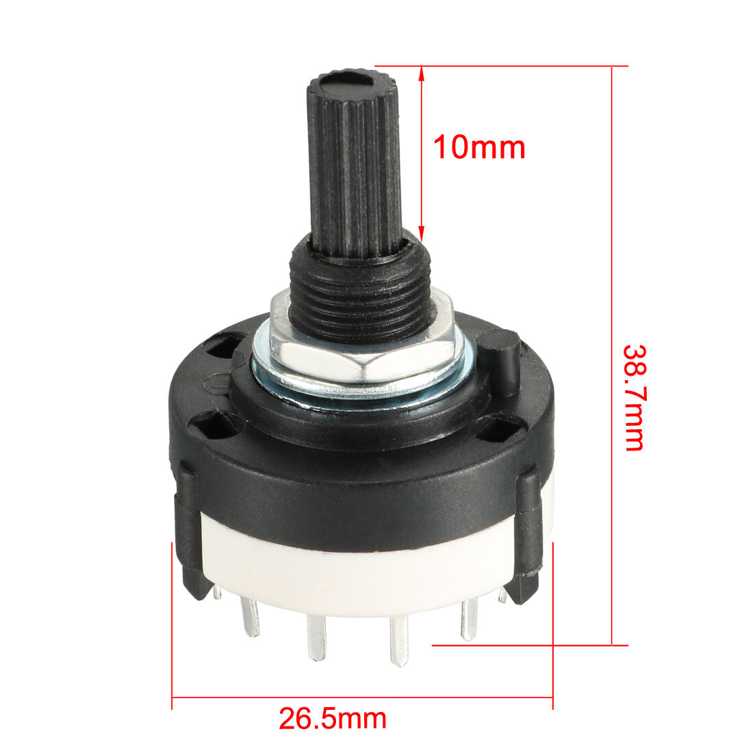 14Pin 2P6T 2Pole 6Position Selectable 1Deck Band Channel Rotary Switch Selector