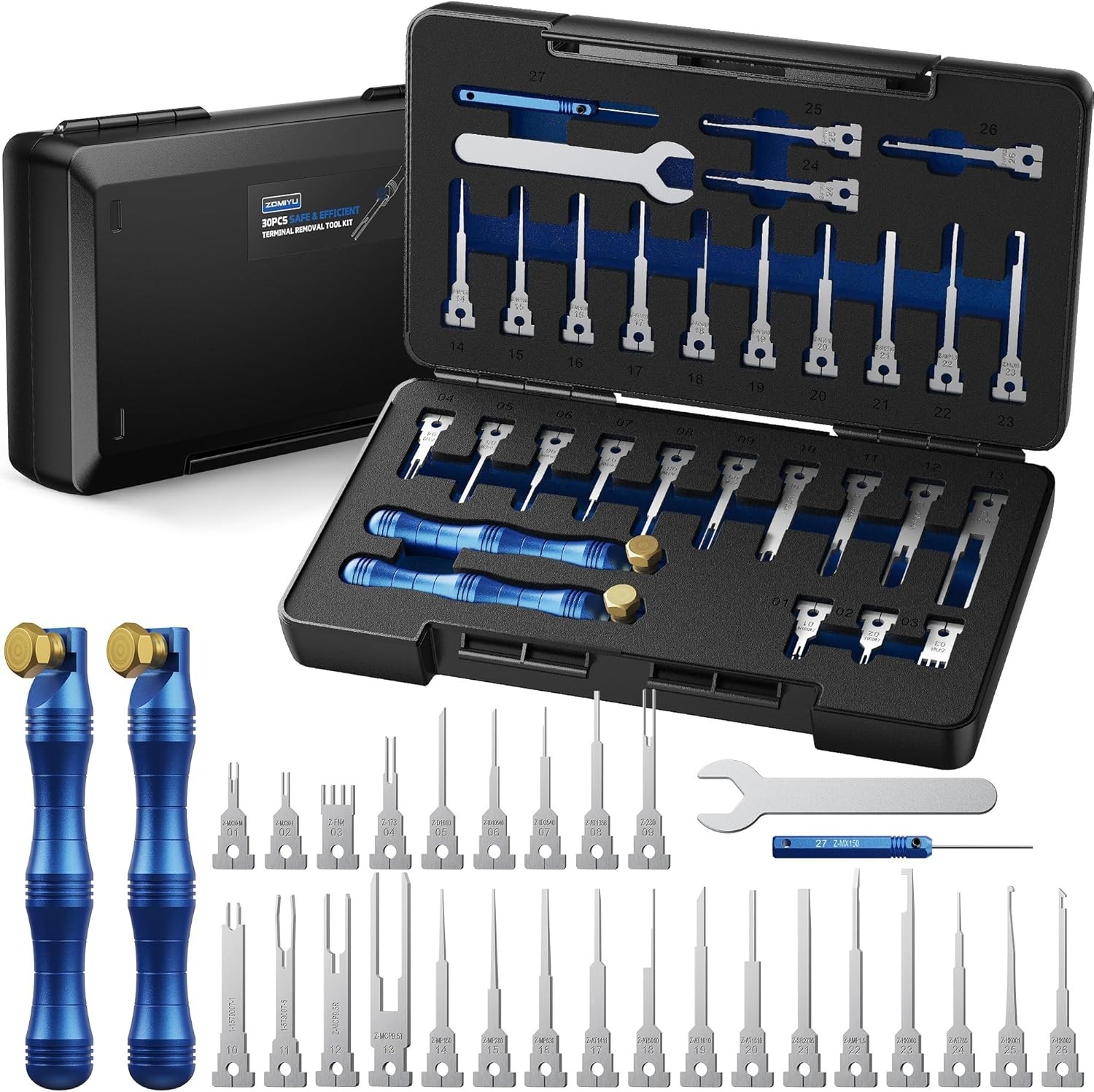 Terminal Removal Tool Kit, 30PCS Professional Depinning Tool Set with Replaceabl