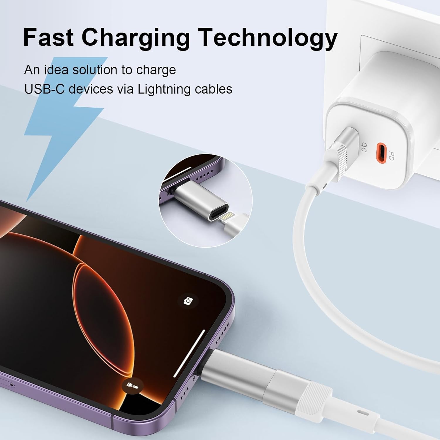 3Pack [Apple Mfi Certified] USB C to Lightning Adapter for Iphone 17 Air Pro Max