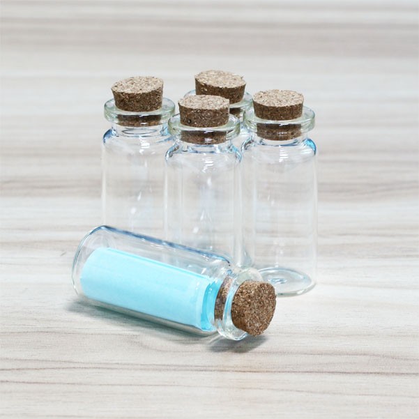 10ml 5~100pcs Crafts Tiny Vials glass bottles Empty Message Storage corks DIY