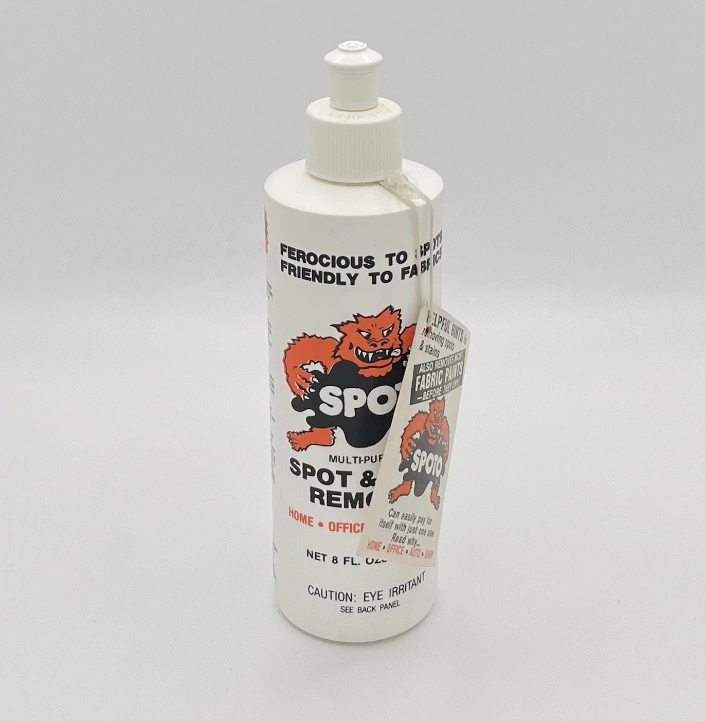 Vintage 1983 SPOTO Spot and Stain Remover Bottle Retro NEW Cleaning RARE
