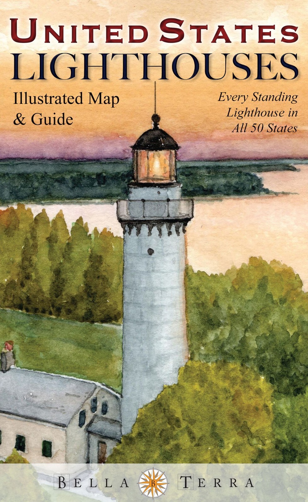 United States Lighthouses Illustrated Map & Guide - Every Lighthouse in the U.S.
