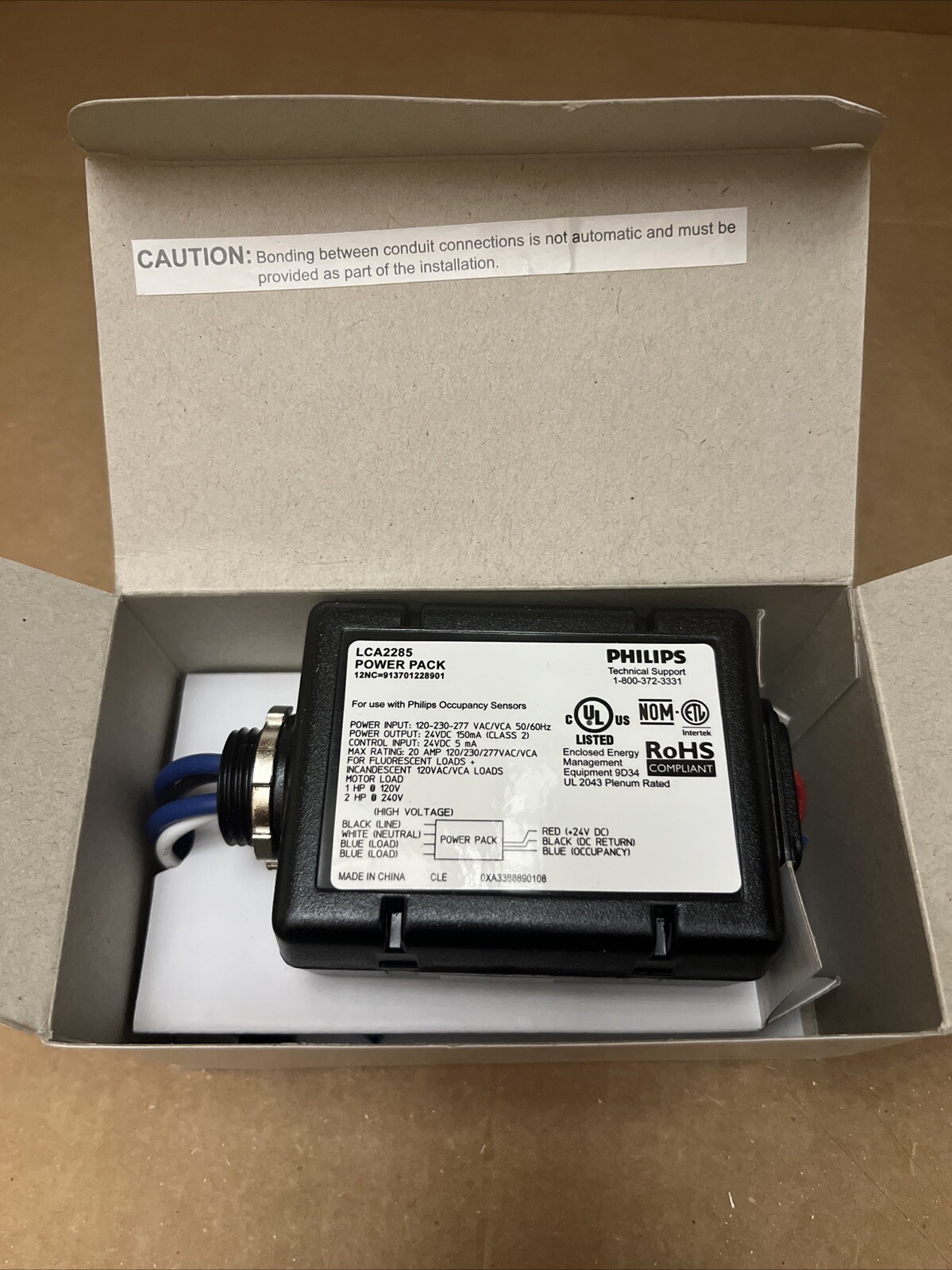 2 Phillips Ceiling Occupancy Motion Sensors 360 24 VDC NIB & (1) Power Pack