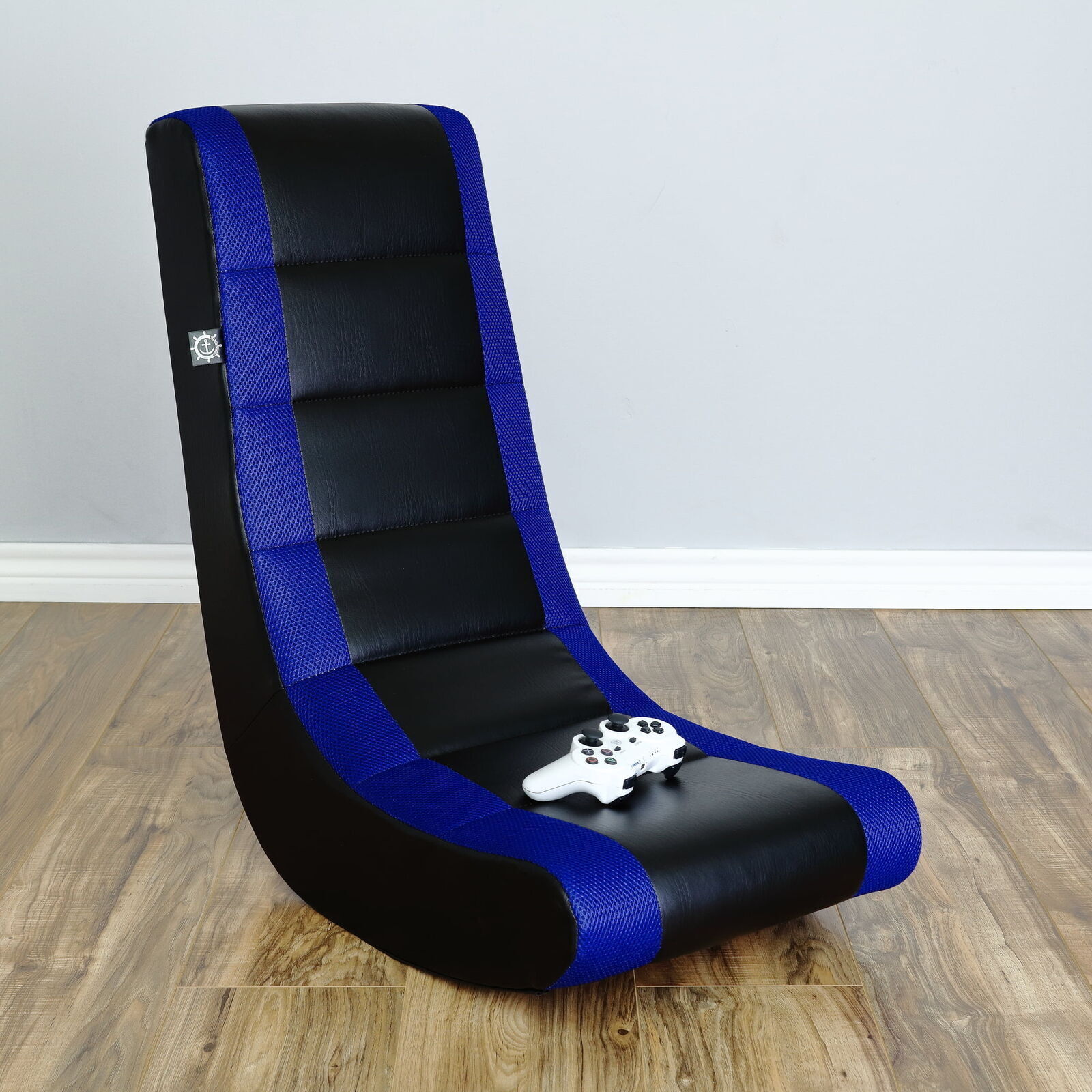 Kids Teens Classic Video Rocker Gaming Chair Faux Leather Mesh Bedroom Comfort