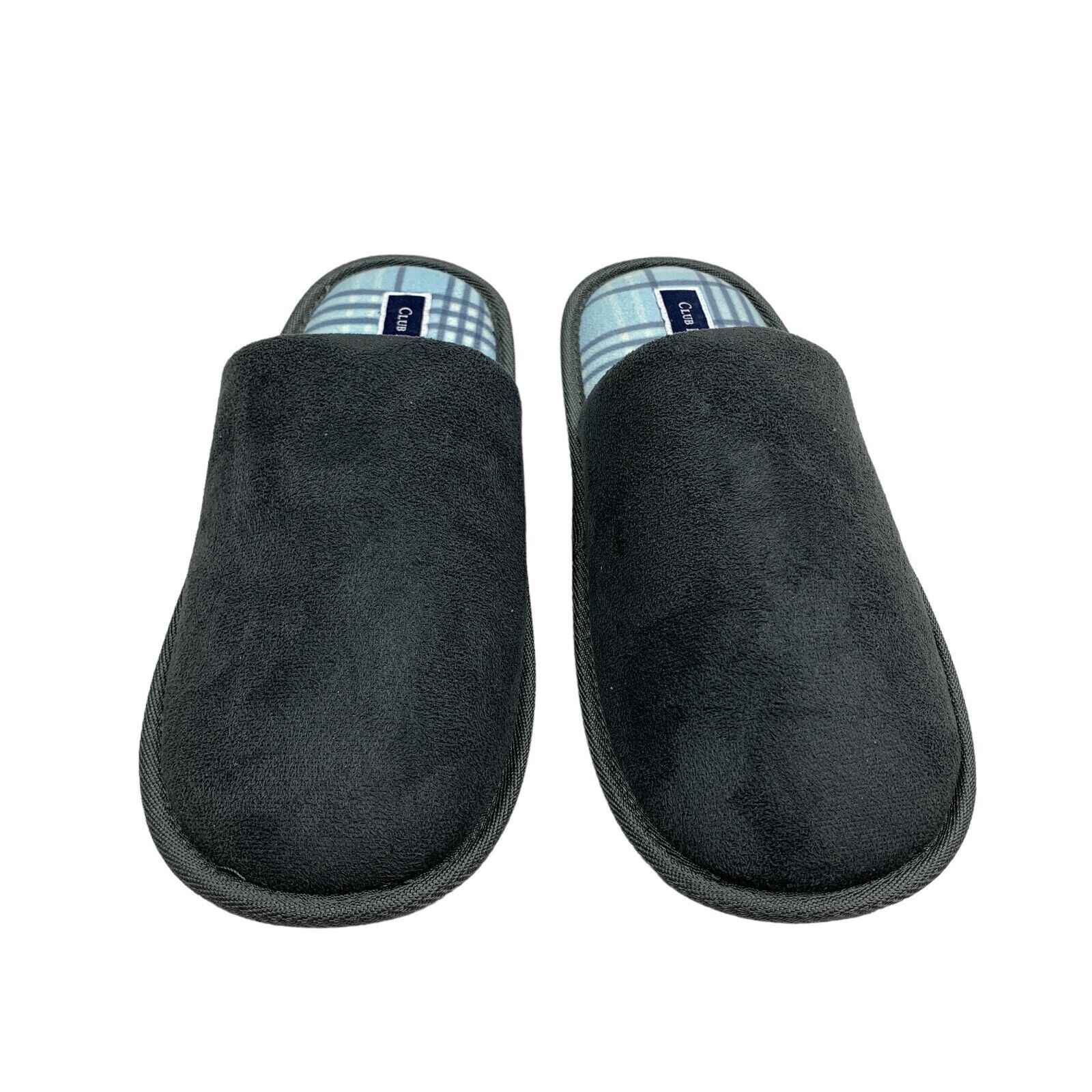 Club Room Indoor/Outdoor Comfort Slip-On Men's Classic Mule Slippers Grey, Small