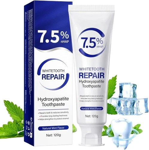 7.5% Hydroxyapatite Toothpaste,1 Pack Toothpaste for Advanced Enamel Protection,