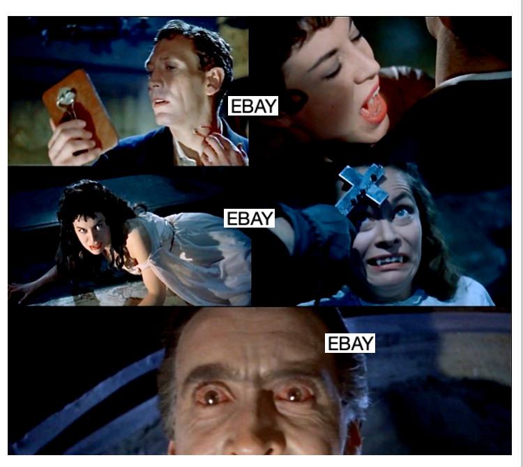 HORROR OF DRACULA 1958 MOVIE PHOTO #6 COLLAGE LEE CUSHING HAMMER FAMOUS MONSTERS