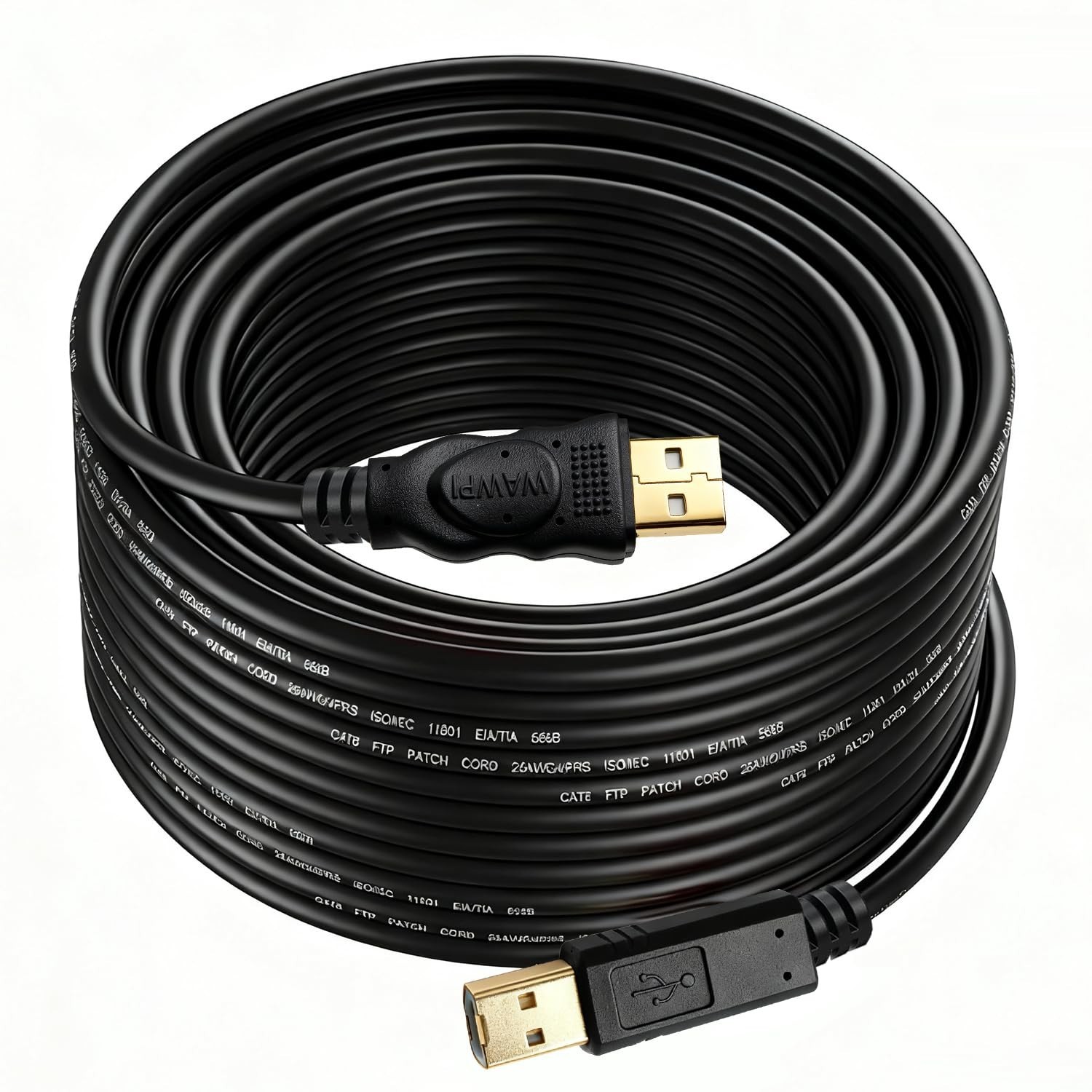 30ft USB 2.0 A to B Printer Cable for Printers, Scanners & Copiers High-Speed...