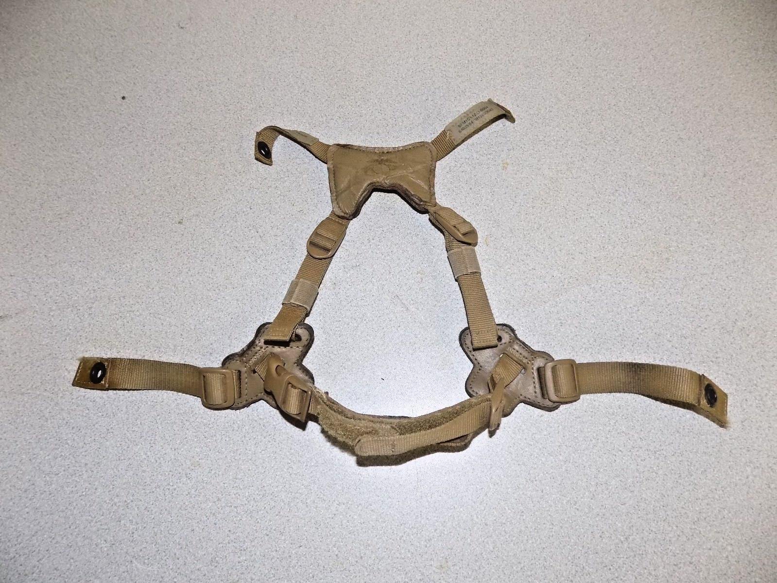 USMC Gentex Retention Helmet Chin Strap X Harness LWH Coyote Brown Medium/Large