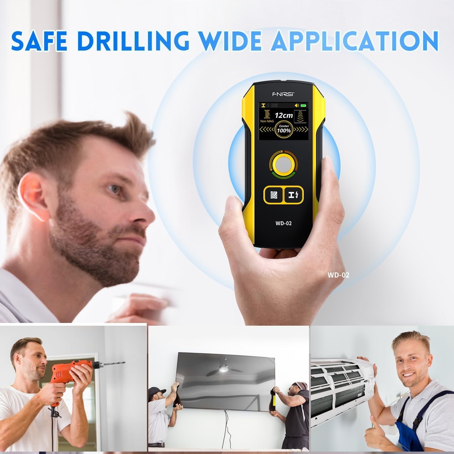 Digital Stud Finder with Depth Detection - Ideal for Home and Professional Use