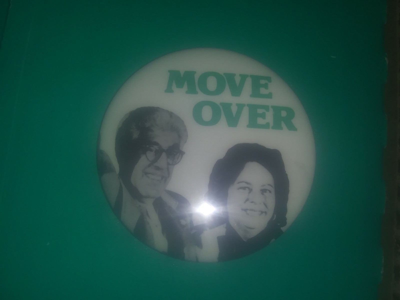 Barry Commoner 1980 Citizen's Party Pin Back Campaign Move Over Button