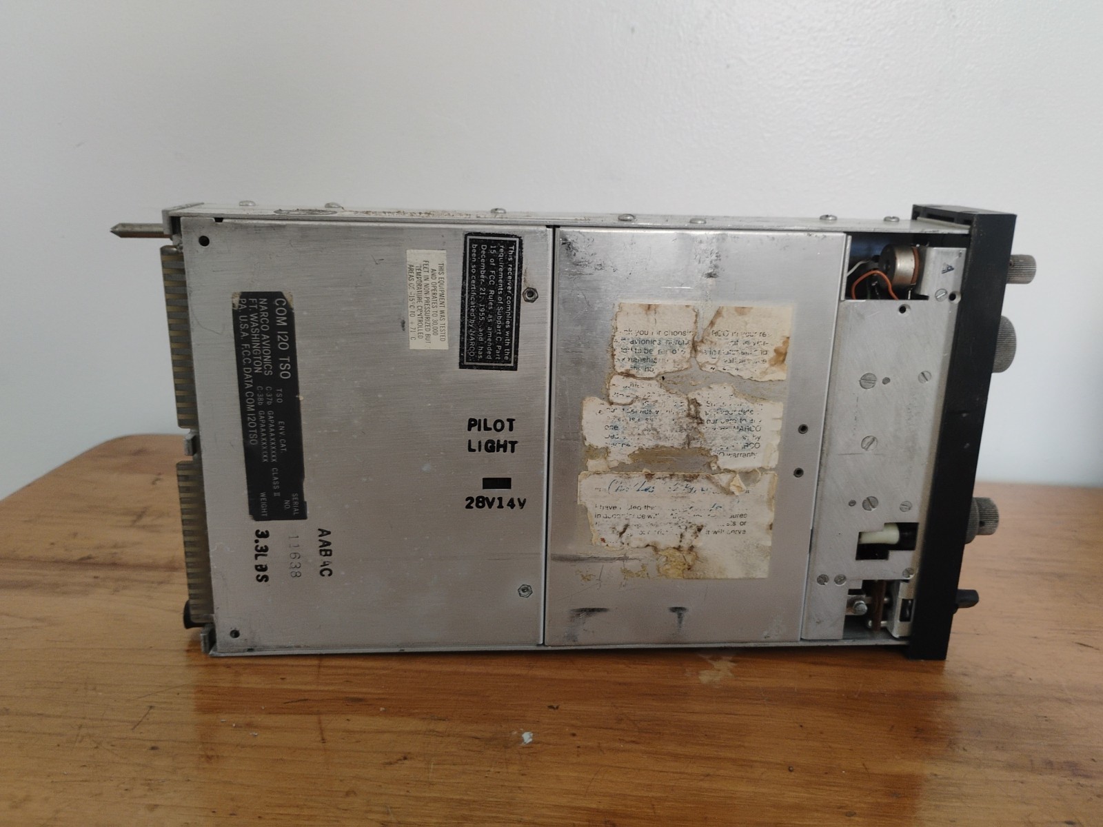 Narco Com 120 TSO VHF Transceiver - Not Tested