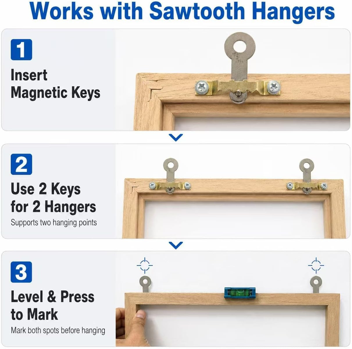 Professional Picture Hanging Tool for Easy One-Person Frame Setup