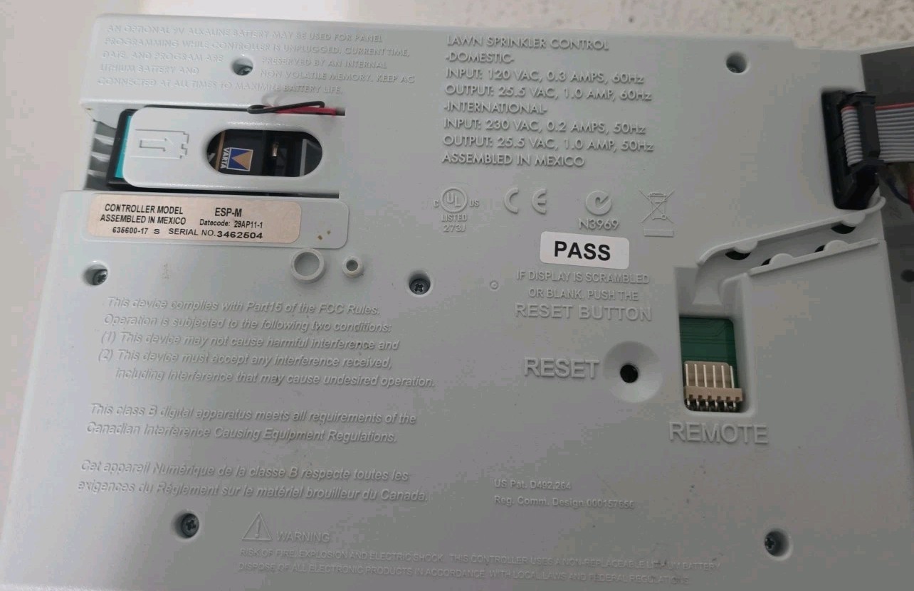 RainBird ESP- Modular Indoor 4 Zone Sprinkler Irrigation Controller READ