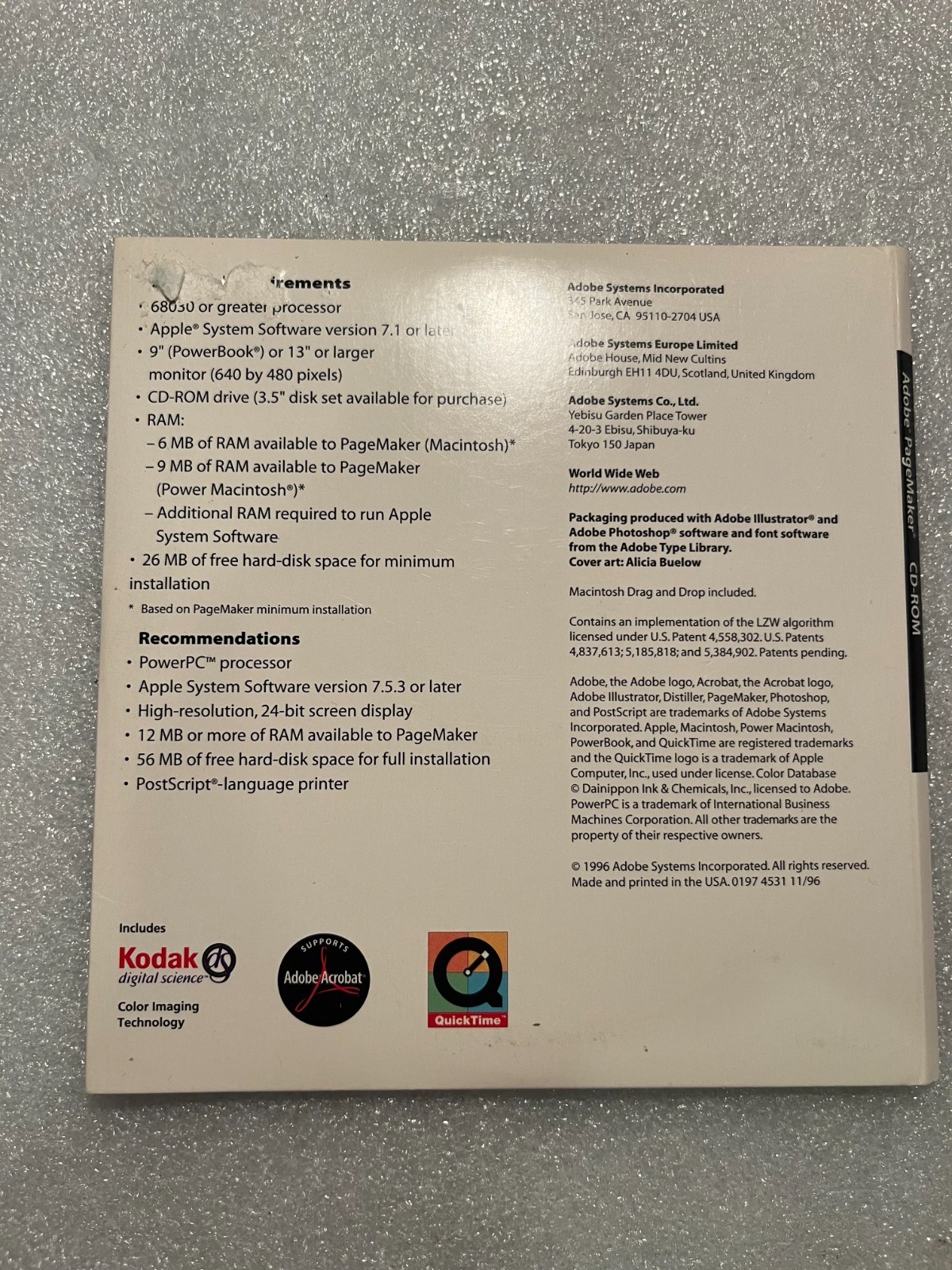 Adobe PageMaker 6.5 for Macintosh CD-ROM with Key