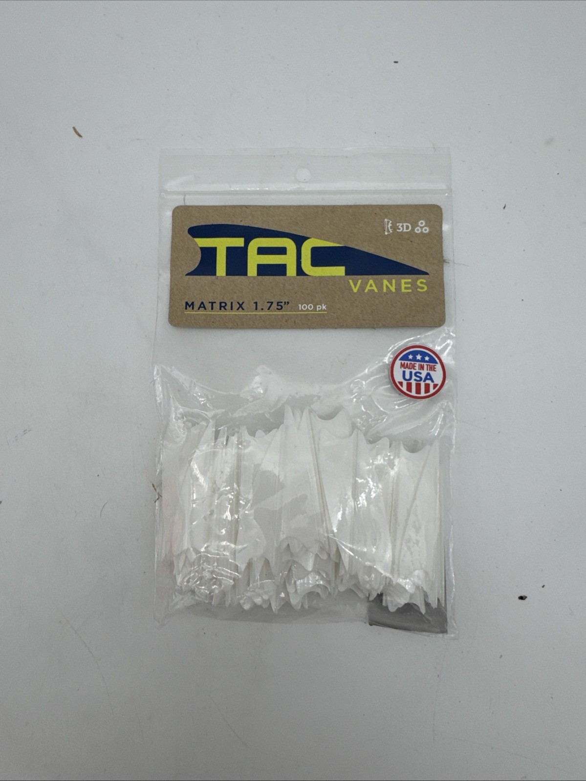 TAC Vanes Matrix 1.75" 100pk White